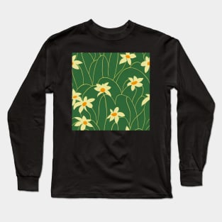 Beautiful Stylized Yellow Flowers, for all those who love nature #197 Long Sleeve T-Shirt